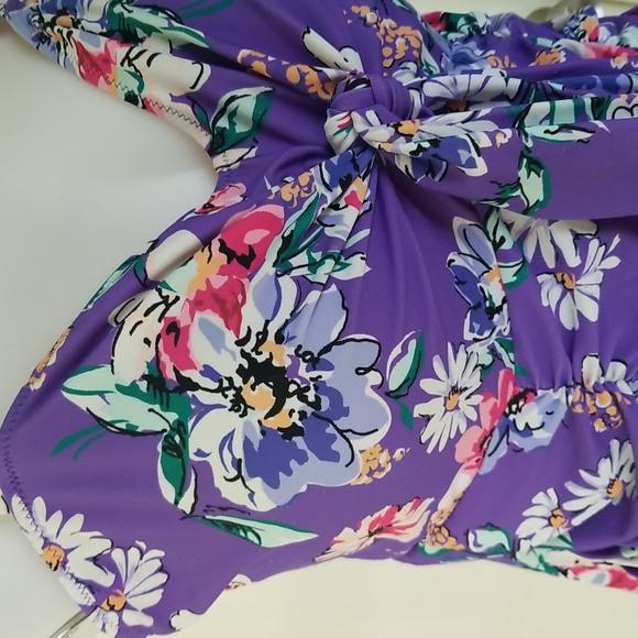 Cupshe Purple Floral One Piece Swimsuit - Picture 6 of 9